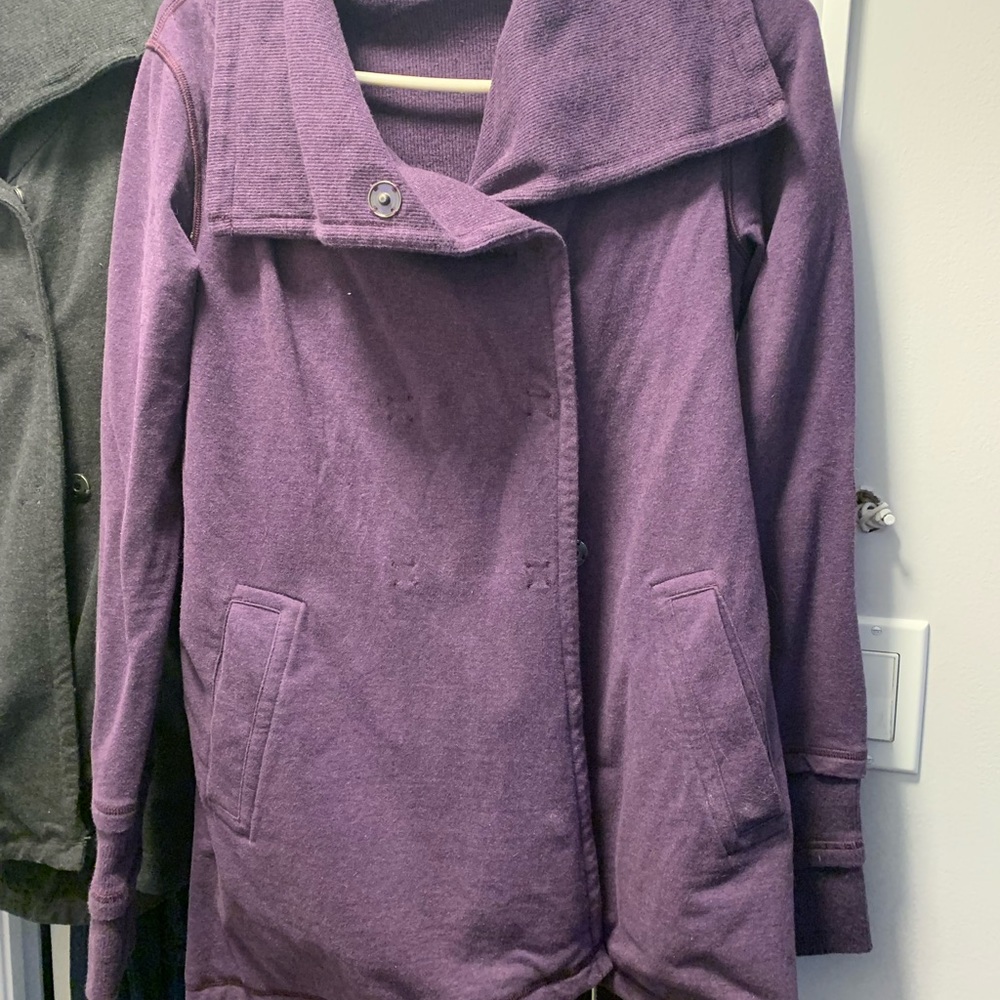 Lulu wrap sweater with snaps